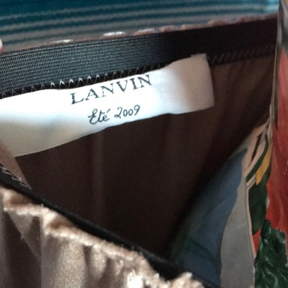 SALE Lanvin Silk Ruched Exposed Zip Made in France - Picture 6 of 8